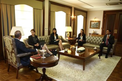 Meeting of Ambassador Nadezhda Neynsky with the Minister of Foreign Affairs of the Republic of Turkey Mevlüt Çavuşoğlu