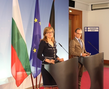 Ekaterina Zaharieva and her German Counterpart Heiko Maas: A Solution for Migration Can Only Be Found at the Level of the EU