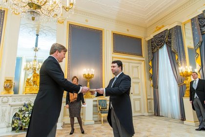 His Excellency Mr. Rumen Alexandrov presented his Letters of Credence to His Majesty King Willem-Alexander