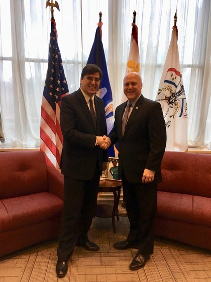 Ambassador Stoytchev meets the Mayor of New Orleans Mitch Landrieu