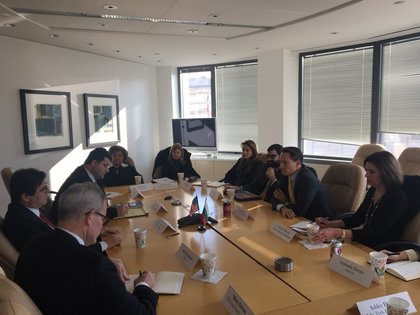 Ambassador Tihomir Stoytchev addressed the executives from the American-Central European Business Association