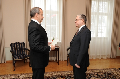Ambassador Lyubomir Todorov presented his credentials to the President of Estonia