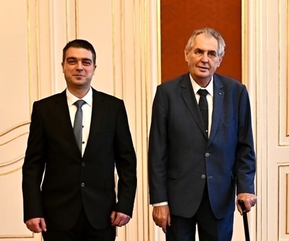 Новият посланик на България в Чехия връчи акредитивните си писма