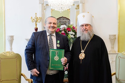 Награждаване на посланика ни в Казахстан Васил Петков с орден "За усърдна служба"
