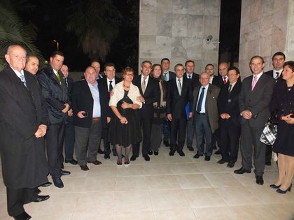 Бизнес-среща в посолството в Тирана в рамките на официалното посещение на президента Росен Плевнелиев в Албания 