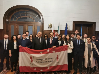 Lecture by Ambassador Yalnazov in front of students from the European College in Natolin - Warsaw
