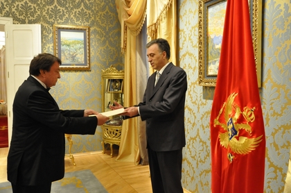 Посланик Червеняков връчи акредитивните си писма на президента на Черна гора