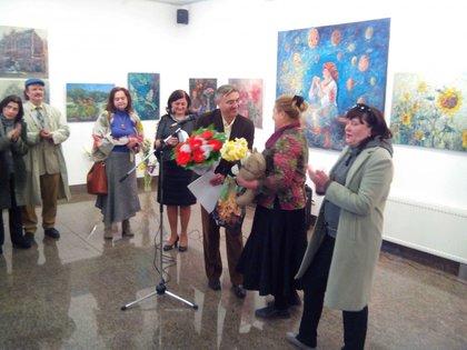 Откриване на изложба на художничката от български произход Лариса Пуханова в Киев