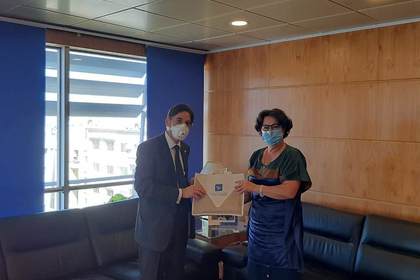 L'Ambassadeur extraordinaire et plénipotentiaire de la République de Bulgarie auprès du Royaume du Maroc, M. Yuri Sterk a rendu visite à la Haute autorité de la communication audiovisuelle du Maroc et a rencontré sa présidente, Mme Latifa Akharbash