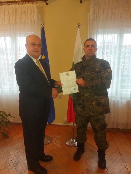 Смяна на старшия национален представител на българския контингент в КФОР