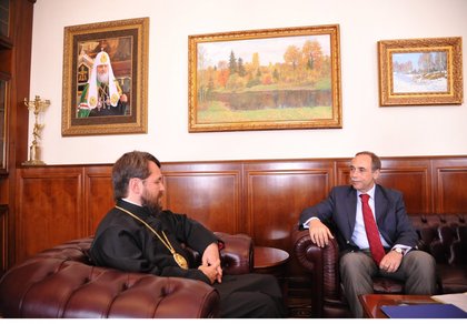 Среща на посланик Коцев с председателя на Отдела за външни църковни връзки на Московската патриаршия