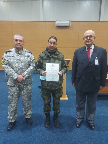 Посланик Гуджев връчи благодарствени грамоти на българските военнослужещи