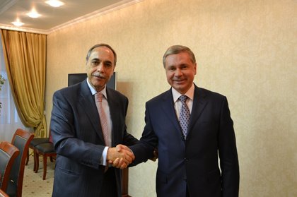 Среща на българския посланик с ръководителя на Департамента по външноикономически и международни връзки на Москва Сергей Черьомин