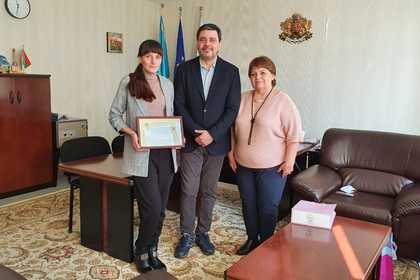 Встреча болгарского посла в Казахстане с председателем Болгарского культурного центра „Здравец“