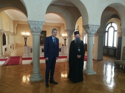 Посланик Петко Дойков се срещна с Негово Светейшество патриарх Порфирий