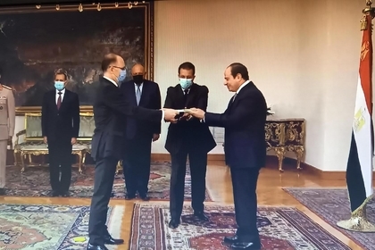 Ambassador Katrachev presented credentials to the President of Egypt