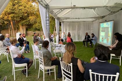 Ambassador Nikolina Kuneva hosted a gathering at the Bulgarian embassy for Iranian fiction writers, translators and publishers on the occasion of the International Translators’ Day