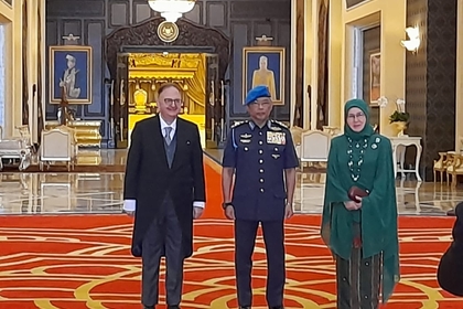 Ambassador Peter Andonov presented his Letters of Credence to the King of Malaysia