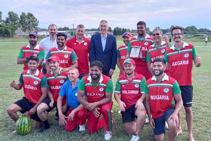 Приятелски мач по крикет между отборите на България и Сърбия