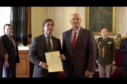 Ambassador Stoyan Mihaylov presented his Letters of Credence to the President of Uruguay Luis Lacalle Pou 