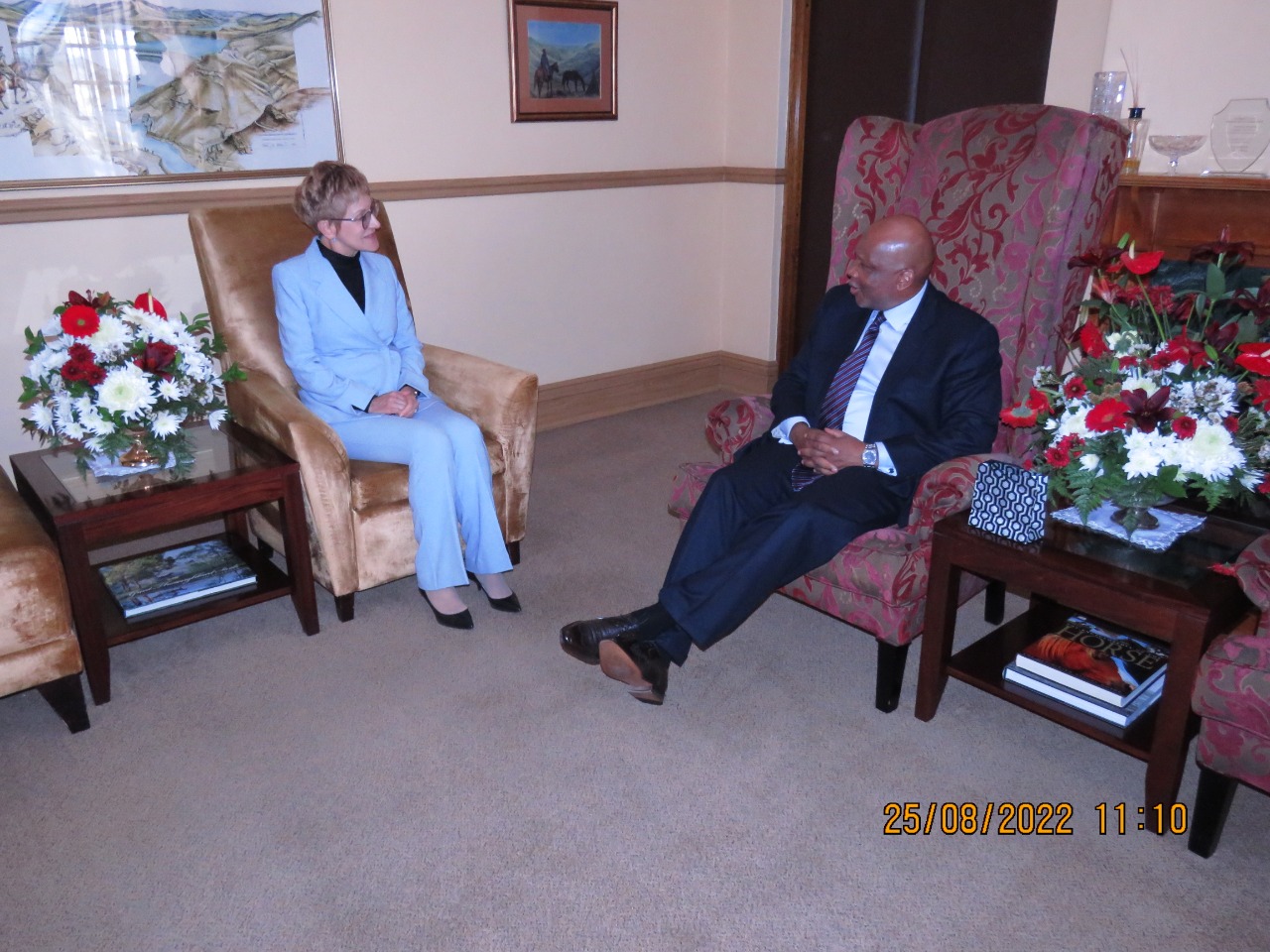 Mrs Maria P. Tzotzorkova, Ambassador Extraordinary and Plenipotentiary of the Republic of Bulgaria with residency in the Republic of South Africa, presented her Letters of Credence to the King of Lesotho His Majesty Letsie III