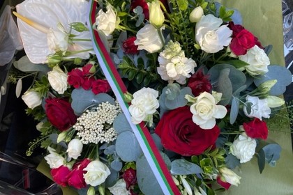 Церемония по полагане на венци на военното гробище в Центъра за мир и помирение в Гленкрий, Уиклоу