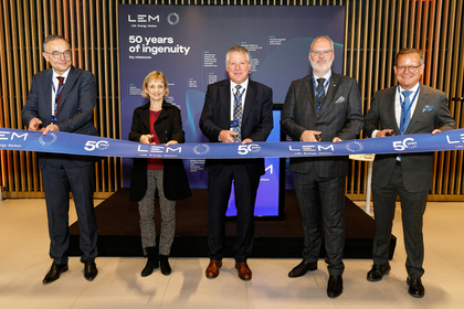 Посланик Ради Найденов участва в отбелязването на юбилея и откриването на новата главна квартира на компанията LEM в Женева 