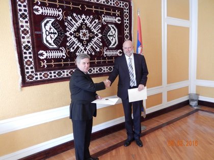 Връчване на екзекватурата на новоназначения Генерален консул на Република България в Ниш 